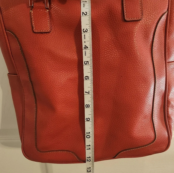 Vintage Tommy Hilfiger Red Faux Leather square Shoulder Bag, 90's, Retro - Picture 3 of 16